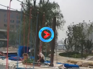 邯鄲龍山公園水上項目安裝中 邯鄲龍山公園水上項目安裝中